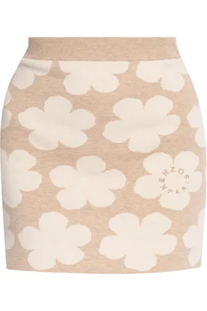 Kenzo Floral intarsia-knit skirt