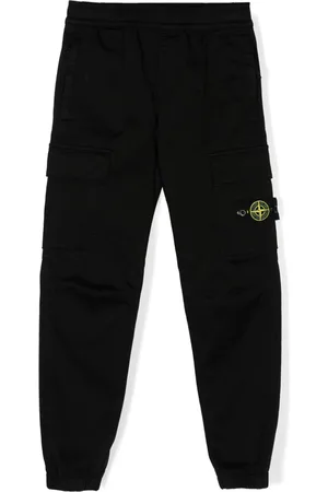 Stone Island Compass-badge cotton cargo trousers