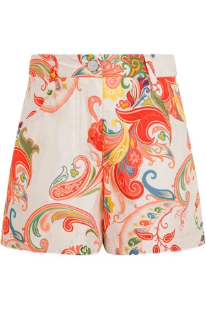 Etro Paisley-print denim shorts