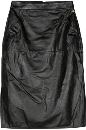 Bally Leather midi skirt