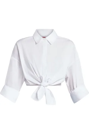 Staud Lisa cropped poplin shirt
