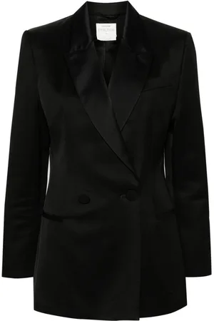 FORTE FORTE Double-breasted satin blazer