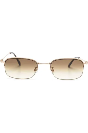 YOHJI YAMAMOTO Gradient-lenses oval-frame sunglasses