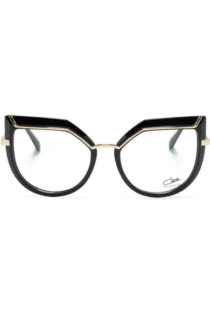 Cazal Metallic-finish cat-eye glasses