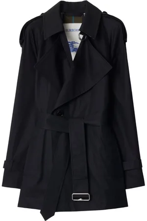 Burberry Gabardine-weave trench jacket