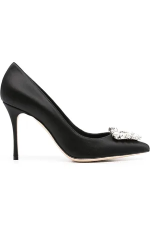 Sergio Rossi 90mm crystal-buckle pumps