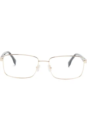 HUGO BOSS Logo-engraved rectangle-frame glasses