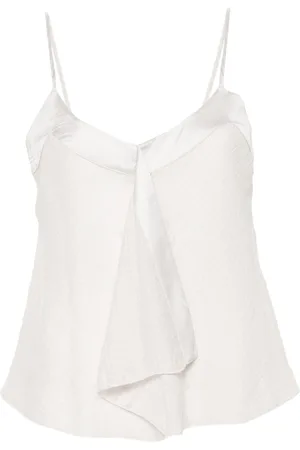 Emporio Armani Ruffled seersucker top
