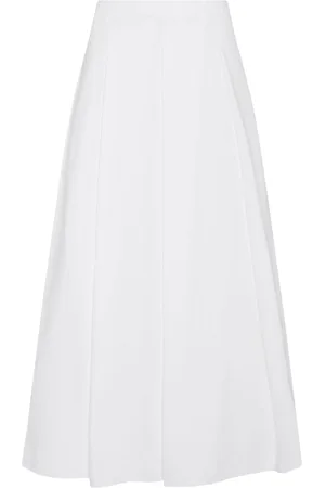 ROSETTA GETTY Pleat-detail high-waisted maxi skirt
