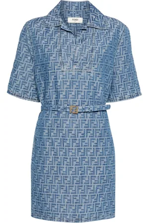 Fendi FF-motif belted mini dress