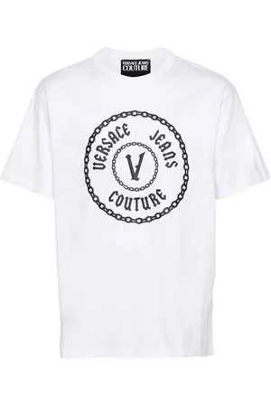 VERSACE Logo-print cotton T-shirt