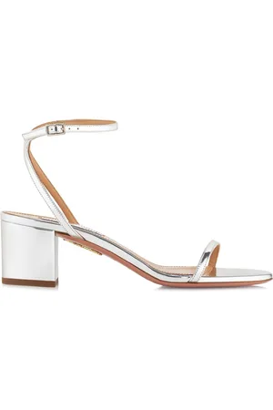 Aquazzura Olie 50mm metallic leather sandals