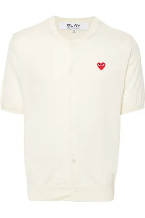 Comme des Garçons Heart-patch wool cardigan