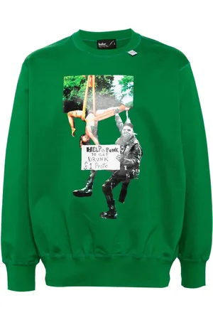 Kolor Graphic-print cotton sweatshirt