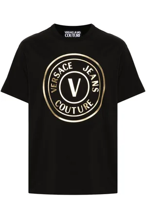 VERSACE Logo-print cotton T-shirt