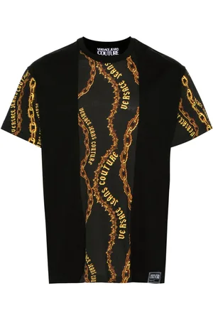 VERSACE Panelled cotton T-shirt