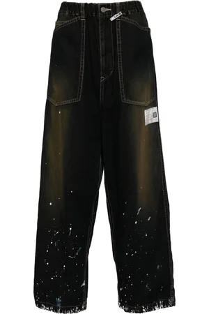 Maison Mihara Yasuhiro Paint-splatter wide-leg jeans