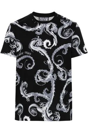 VERSACE Barocco-print cotton T-shirt