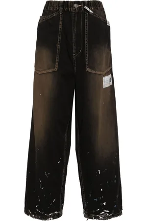 Maison Mihara Yasuhiro Paint-splatter wide-leg jeans