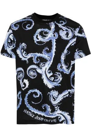 VERSACE Barocco-print cotton T-shirt