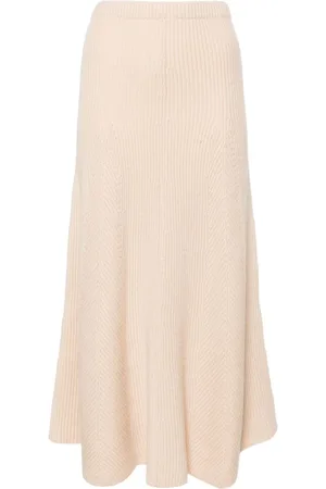 FORTE FORTE Ribbed-knit midi skirt