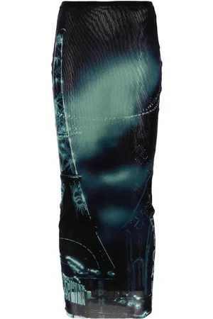 Jean Paul Gaultier Pigalle-print maxi skirt