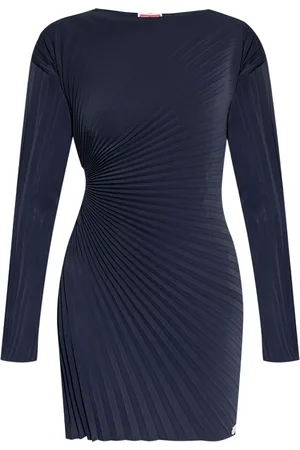 Kenzo Pleated long-sleeve dress
