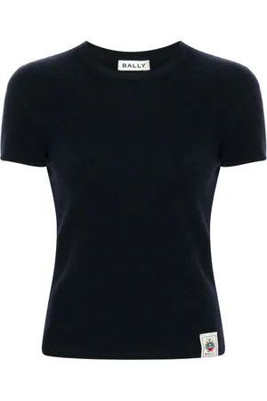 Bally Logo-patch cashmere T-shirt