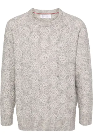 Brunello Cucinelli Brushed intarsia-knit jumper