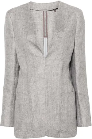 BETTTER X Zegna collarless V-neck blazer