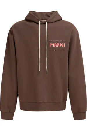 Marni Logo-patch cotton hoodie