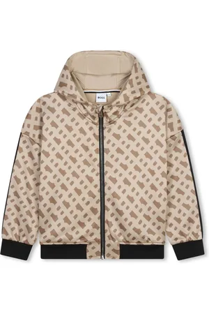 HUGO BOSS Logo-print zipped hoodie