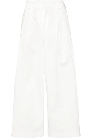 Closed Pleat-detail cropped trousers
