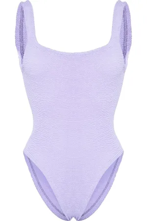 Hunza G Shirred-effect swimsuit