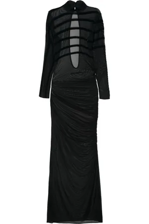 Jean Paul Gaultier Draped mesh dress