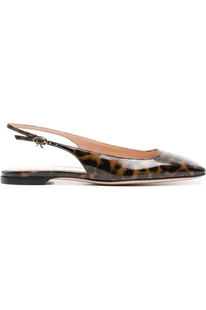 Gianvito Rossi Leopard-print ballerina shoes
