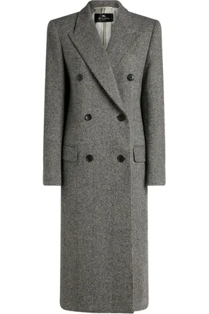 Etro Herringbone-pattern double-breasted coat