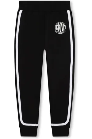 DKNY Milano logo-patch stripe-detail track pants