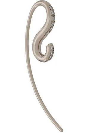 CHARLOTTE CHESNAIS 18kt white gold Petit Hook diamond single earring