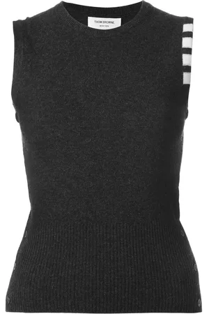 Thom Browne Cashmere stripe detail top