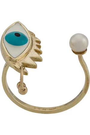 DELFINA DELETTREZ 9kt yellow Eye Piercing ring