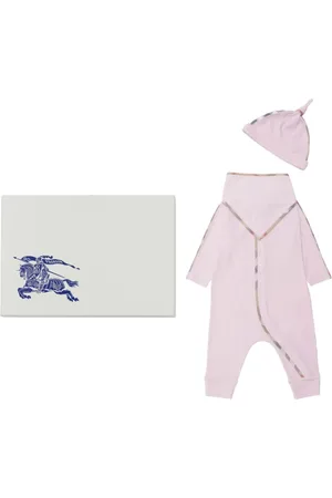 Burberry Check-trim babygrow (set of three)