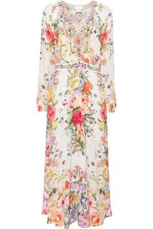 Camilla Raglan floral-print maxi dress
