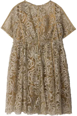 Burberry Metallic tulle dress