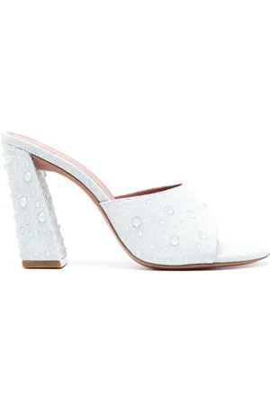 Amina Muaddi 95mm Brigitte Clear Crystal sandals
