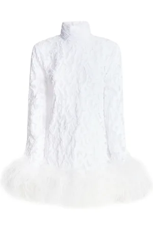 ‎Taller Marmo‎ Gina Gina Gina feather-trim minidress