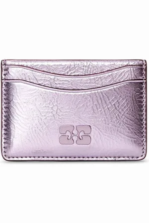 Ganni Bou metallic card holder