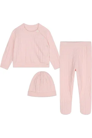 Michael Kors Cable-knit organic cotton baby set