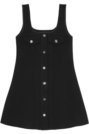 Ganni Press-stud fastening mini dress