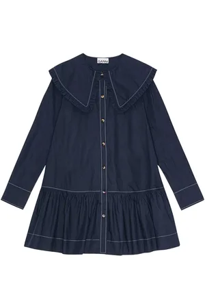 Ganni Cotton poplin mini dress